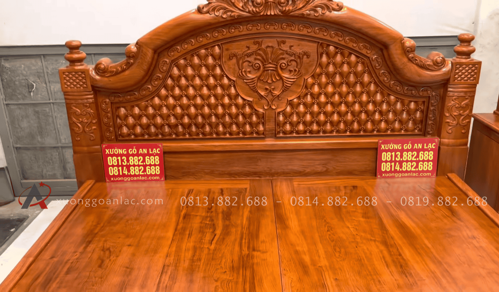 Combo giường ngủ Louis hoàng gia và bàn phấn hoa hồng gỗ hương đá 13 mẫu giường louis hoàng gia tân cổ điển