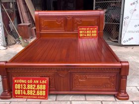 giường ngủ mẫu chữ x gỗ gõ đỏ nam phi