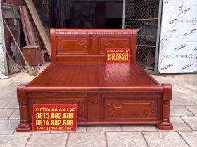 Giường ngủ chữ X gỗ gõ đỏ dát nan 1m6 x 2m 15 mẫu giường ngủ chữ x cao cấp