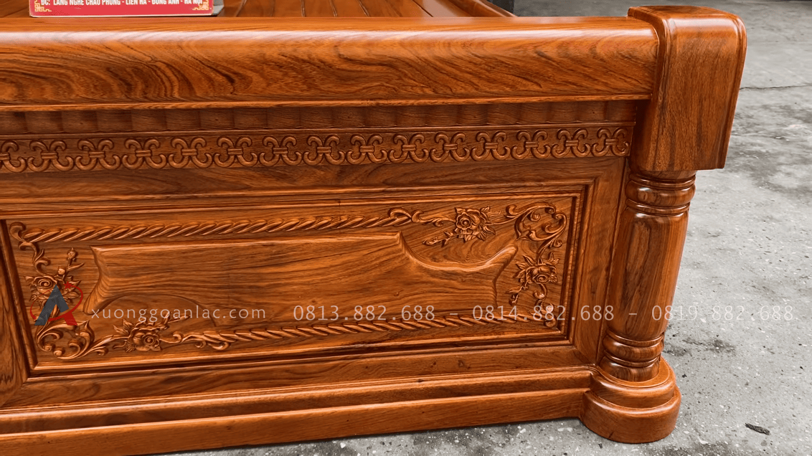 Giường ngủ gỗ gõ đỏ hàng dày chắc chắn 8 giường ngủ gỗ gõ đỏ