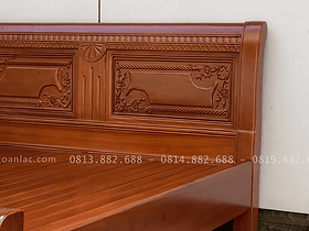 Hoàn thiện giường X màu sáng gõ 17 vai giường 5p bản dày 25p