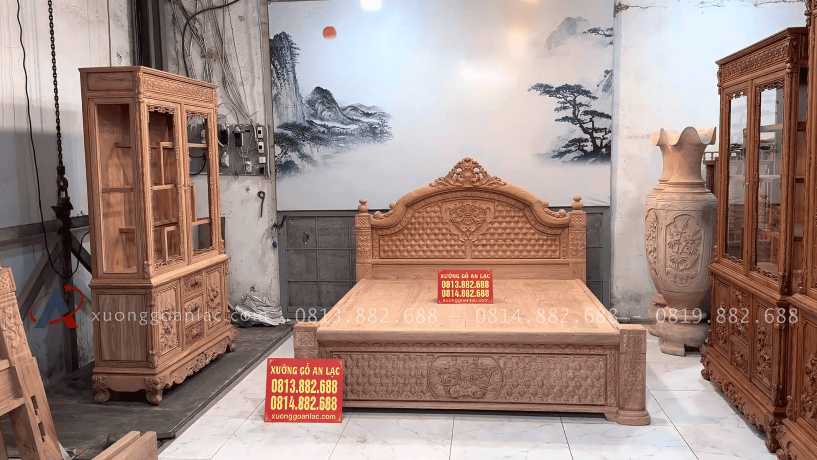 Giường cột vòm đục trám gỗ Hương Đá 2m x 2m2 14 mẫu giường louis hoàng gia gỗ hương đá siêu vip