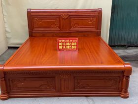 giường ngủ chữ x gỗ gõ đỏ cao cấp