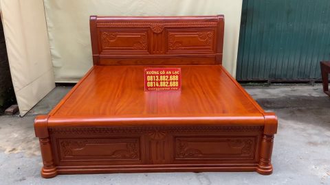 giường ngủ chữ x gỗ gõ đỏ cao cấp