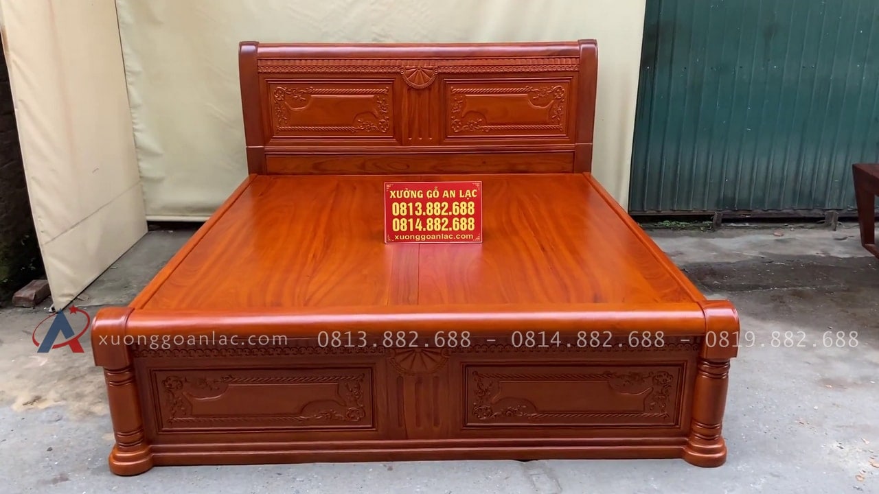 Giường ngủ chữ X cao cấp 22 giường ngủ chữ x gỗ gõ đỏ cao cấp