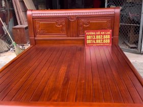 Giường ngủ chữ x gỗ Gõ sơn màu nâu Gụ 4 mẫu giường gỗ gõ đỏ