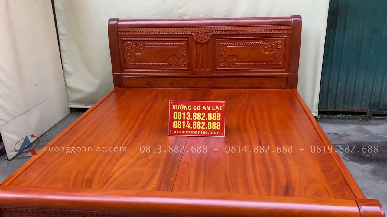 Giường ngủ chữ X cao cấp 24 giường gỗ gõ đỏ
