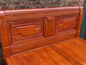 Bộ hai giường chữ X gỗ hương đá 12 mẫu giường ngủ chữ x đục hoa lá tây