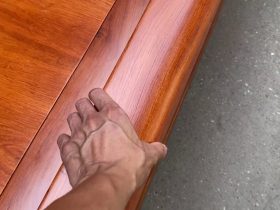 Bộ hai giường chữ X gỗ hương đá 14 chương giường dày 10p