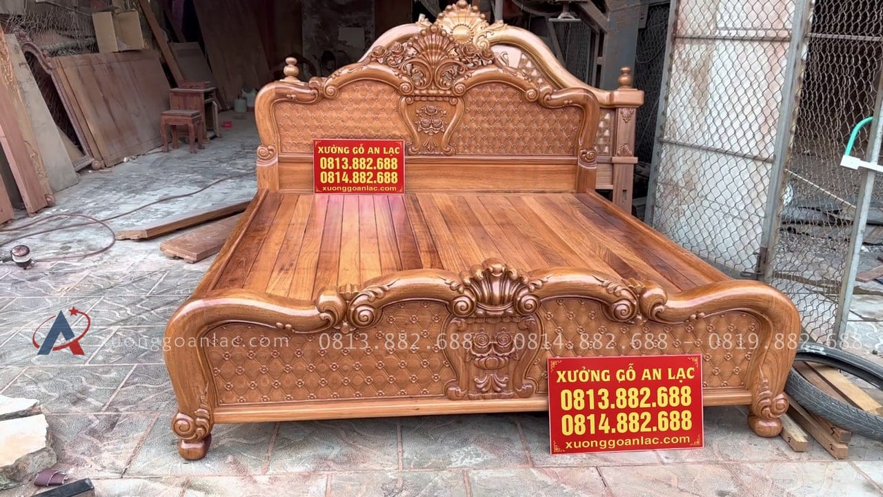 Mộc Giường hồng chim trĩ gỗ gõ đỏ 20 giường ngủ mẫu hoa hồng chim trĩ gỗ gõ đỏ