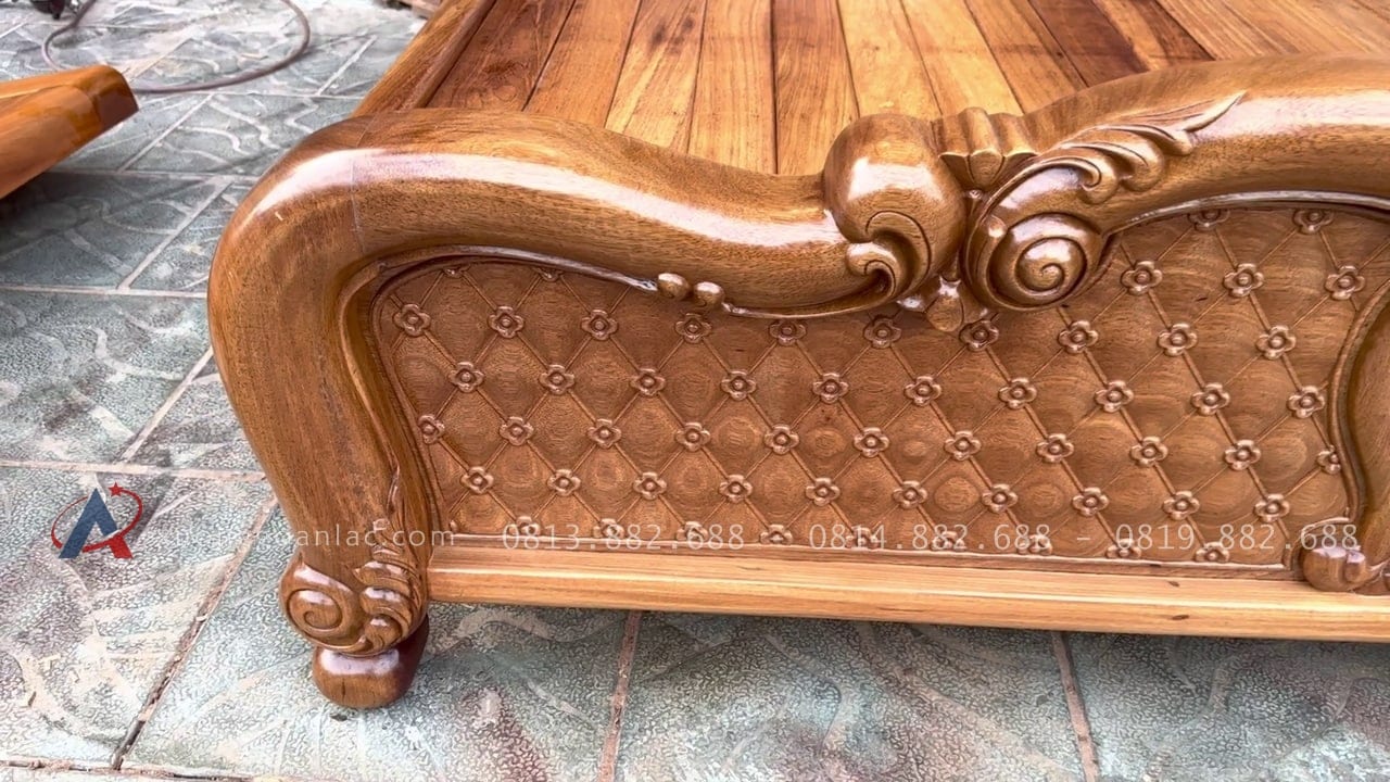 Mộc Giường hồng chim trĩ gỗ gõ đỏ 26 chân gường đục lá tây vén cong