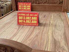 Giường ngủ mẫu hoa hồng nguyên khối gỗ hương đá 8 giường ngủ dát phản tấm