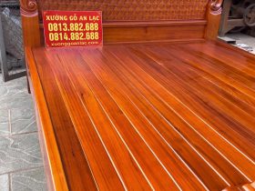 Giường ba khúc lan tây đục trám gõ đỏ 180x200cm 15 giường ngủ phản nan chắc chắn