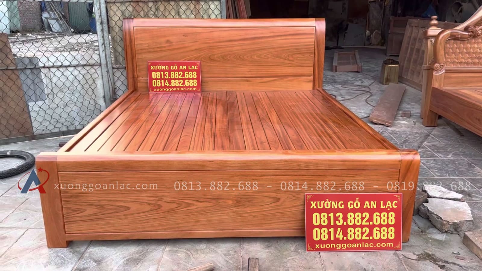 Giường ngủ trơn đơn giản hiện đại gỗ gõ đỏ Nam Phi 8 mẫu giường ngủ hiện đại gỗ gõ đỏ