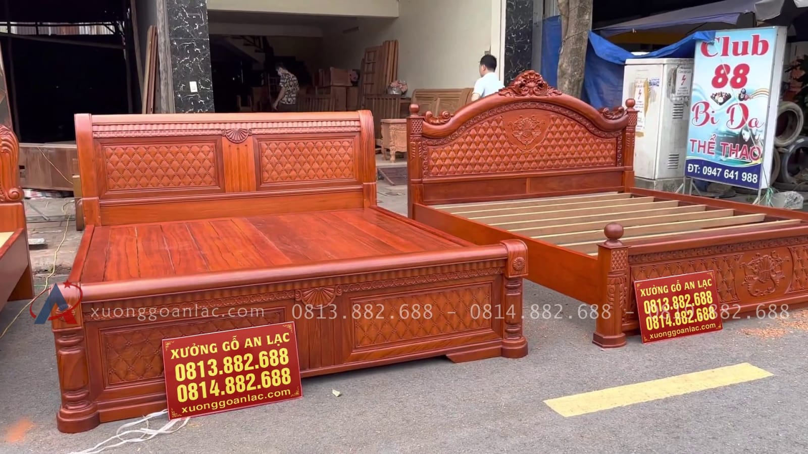 Báo giá 2 mẫu giường ngủ gỗ gõ đỏ Nam Phi cao cấp 13 Mẫu giường ngủ chữ x sang trọng