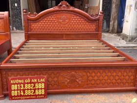 Báo giá 2 mẫu giường ngủ gỗ gõ đỏ Nam Phi cao cấp 9 mẫu giường louis hoàng gia