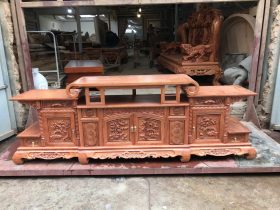 kệ tvii sừng trâu gỗ hương đá