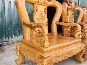 mẫu ghế quốc đào gỗ gõ đỏ