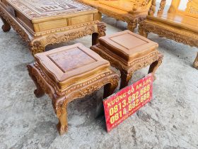 đôn ngồi gỗ gõ đỏ