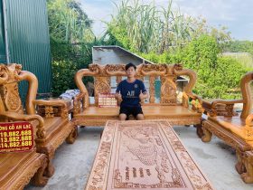 bộ bàn ghế minh quốc đào 12 món