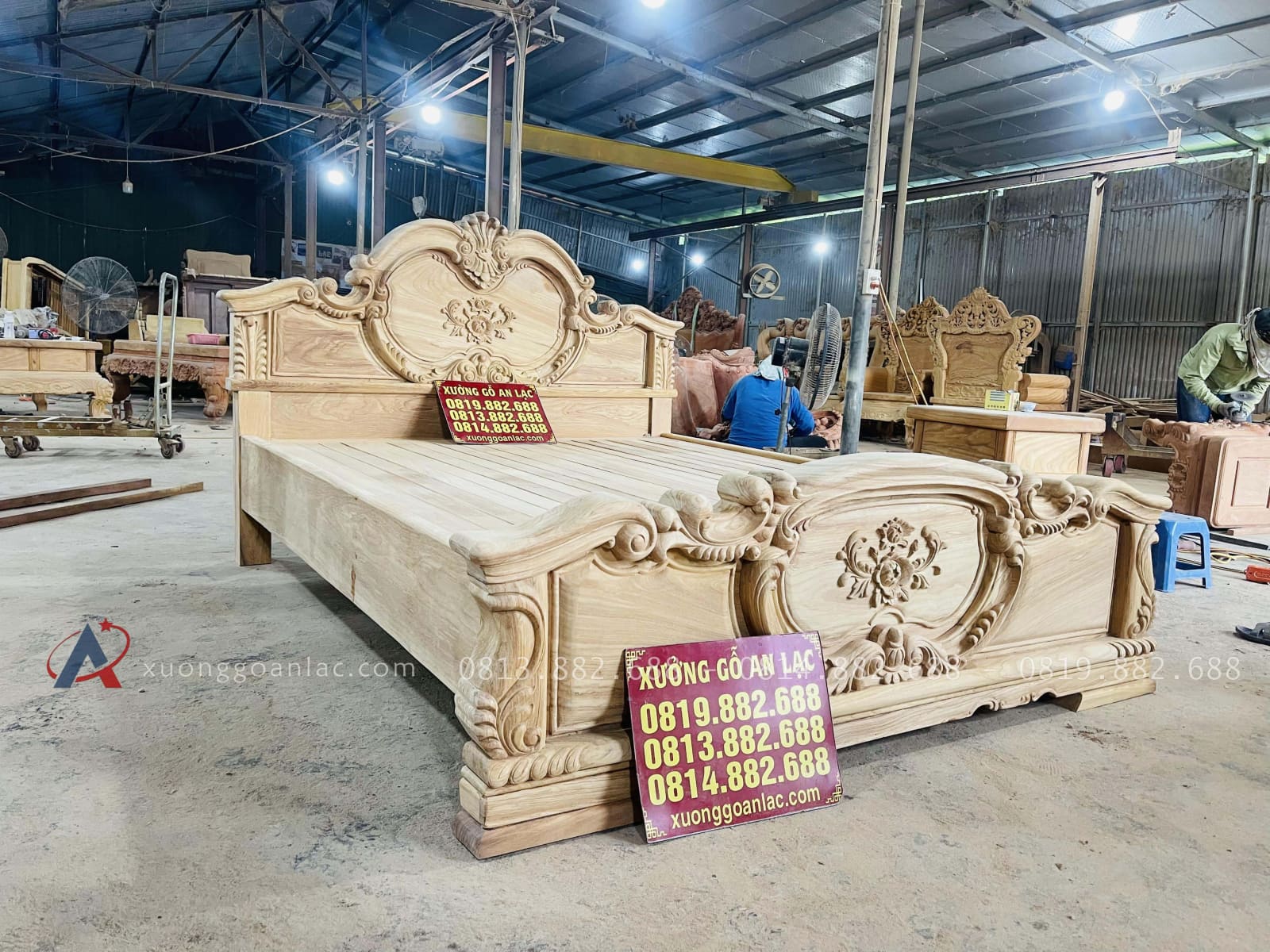 Mẫu giường hoàng gia gỗ gõ đỏ cao cấp 19 mẫu giường ngủ louis hoàng gia tân cổ điển
