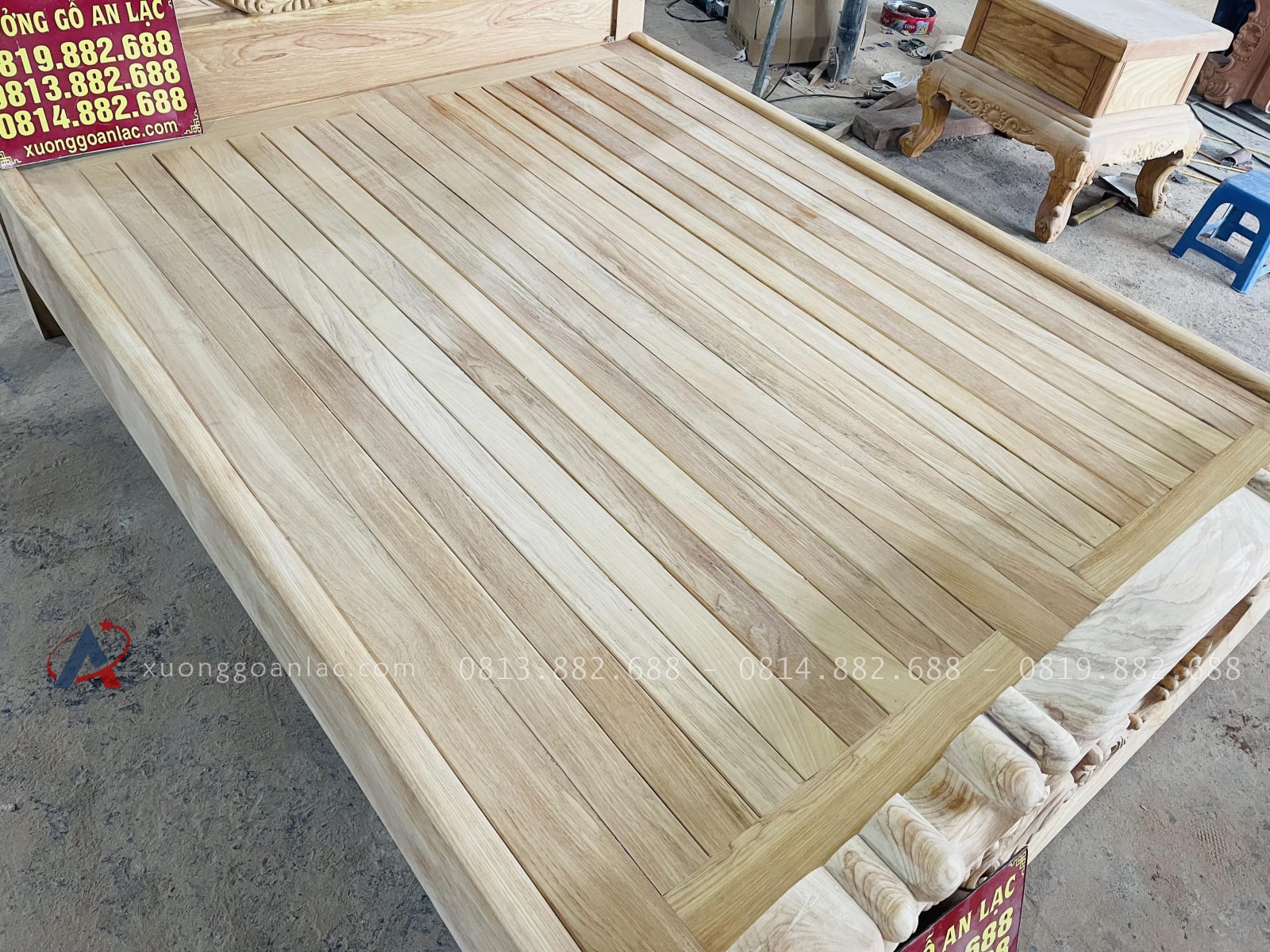 Mẫu giường hoàng gia gỗ gõ đỏ cao cấp 25 giường ngủ dát phản nan