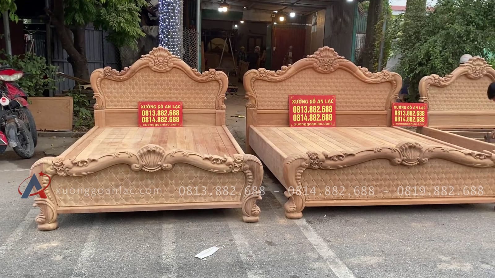 Mẫu giường Louis hoa hồng trám mai gỗ gõ đỏ Nam Phi (hàng mộc) 17 mẫu giường louis hoàng gia tân cổ điển