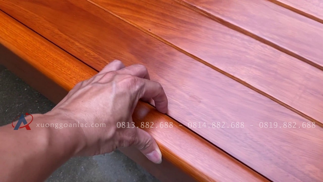 Giường vòm trơn hoa Lan Tây gõ đỏ 180x200cm 26 vài giường dày 5cm