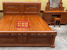 Mẫu giường tân cổ điển và bàn phấn gỗ gõ đỏ cao cấp 16 mẫu giường chữ x gỗ gõ đỏ