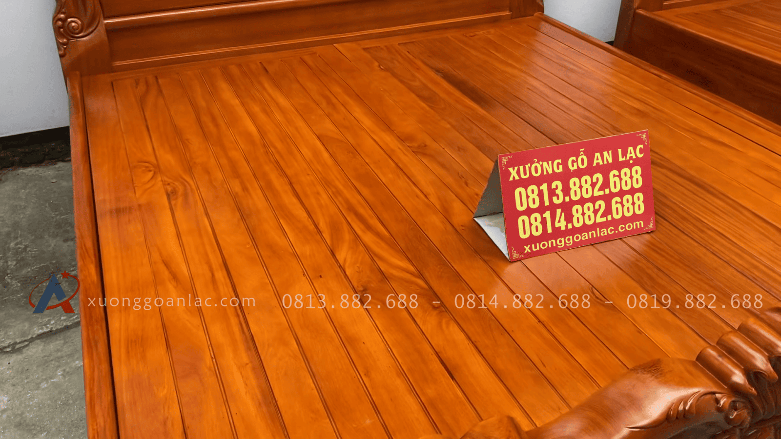 Hai giường vòm trơn lan tây gỗ Gõ 2m x 2m2 23 giường ngủ dát phản nan