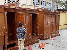 Mẫu tủ áo 4 cánh gỗ gõ đỏ hàng víp 9 mẫu tủ quần áo gỗ gõ cao cấp