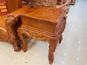 Siêu phẩm bàn ghế hoàng gia nguyên khối 10 món gỗ hương đá (Anh Sâm - Cao Bằng) 34 đôn cao gỗ hương đá