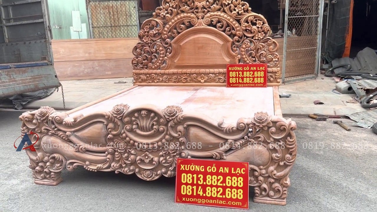 Siêu phẩm giường ngủ louis nguyên khối 15 mẫu giường ngủ 1m8x2m