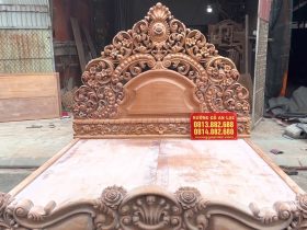 Siêu phẩm giường ngủ louis nguyên khối 11 giường ngủ louis dát phản tấm