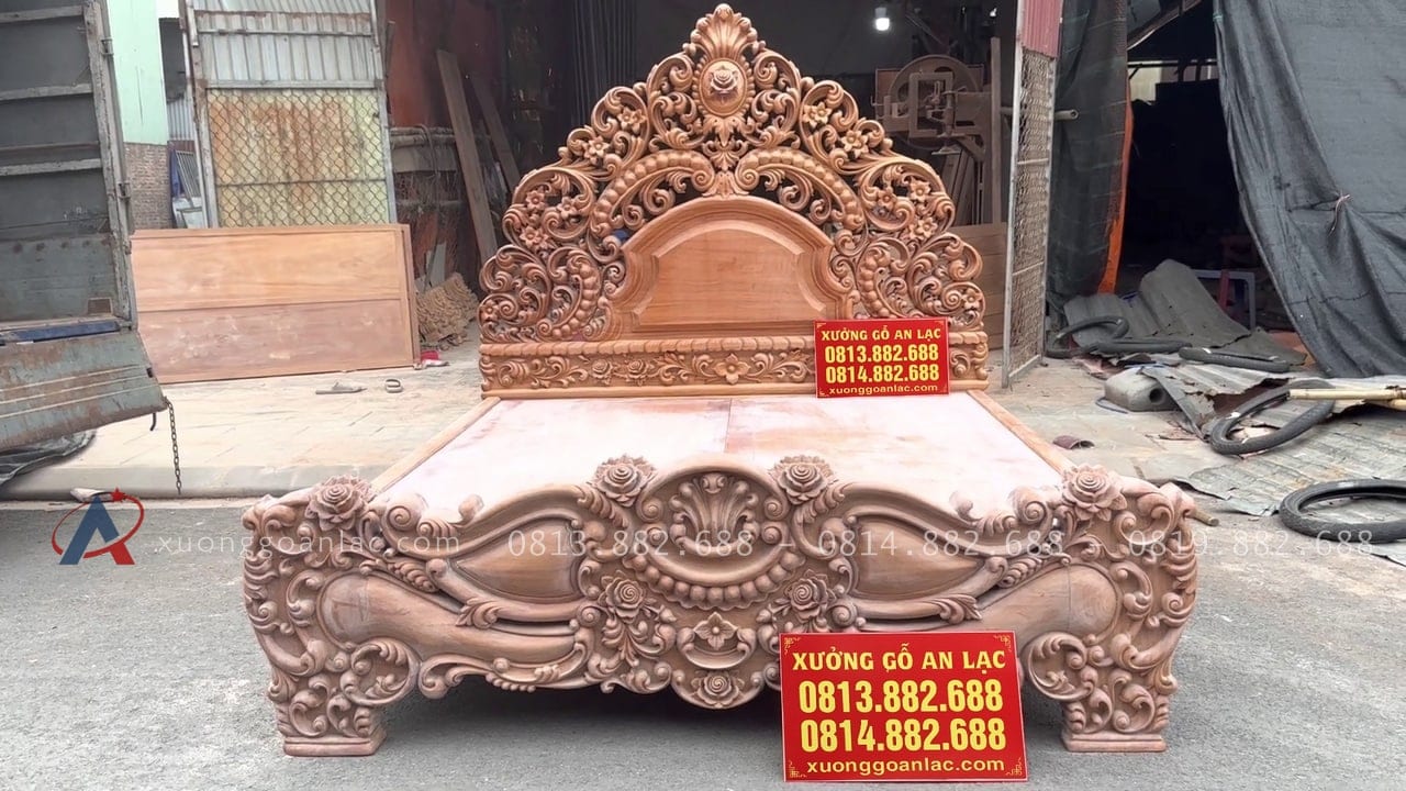 Siêu phẩm giường ngủ louis nguyên khối 20 mẫu giường louis hoàng gia cao cấp