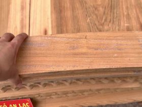 Mộc giường hoàng gia hoa 4 cánh gỗ gõ đỏ 15 chương giường dày 10p