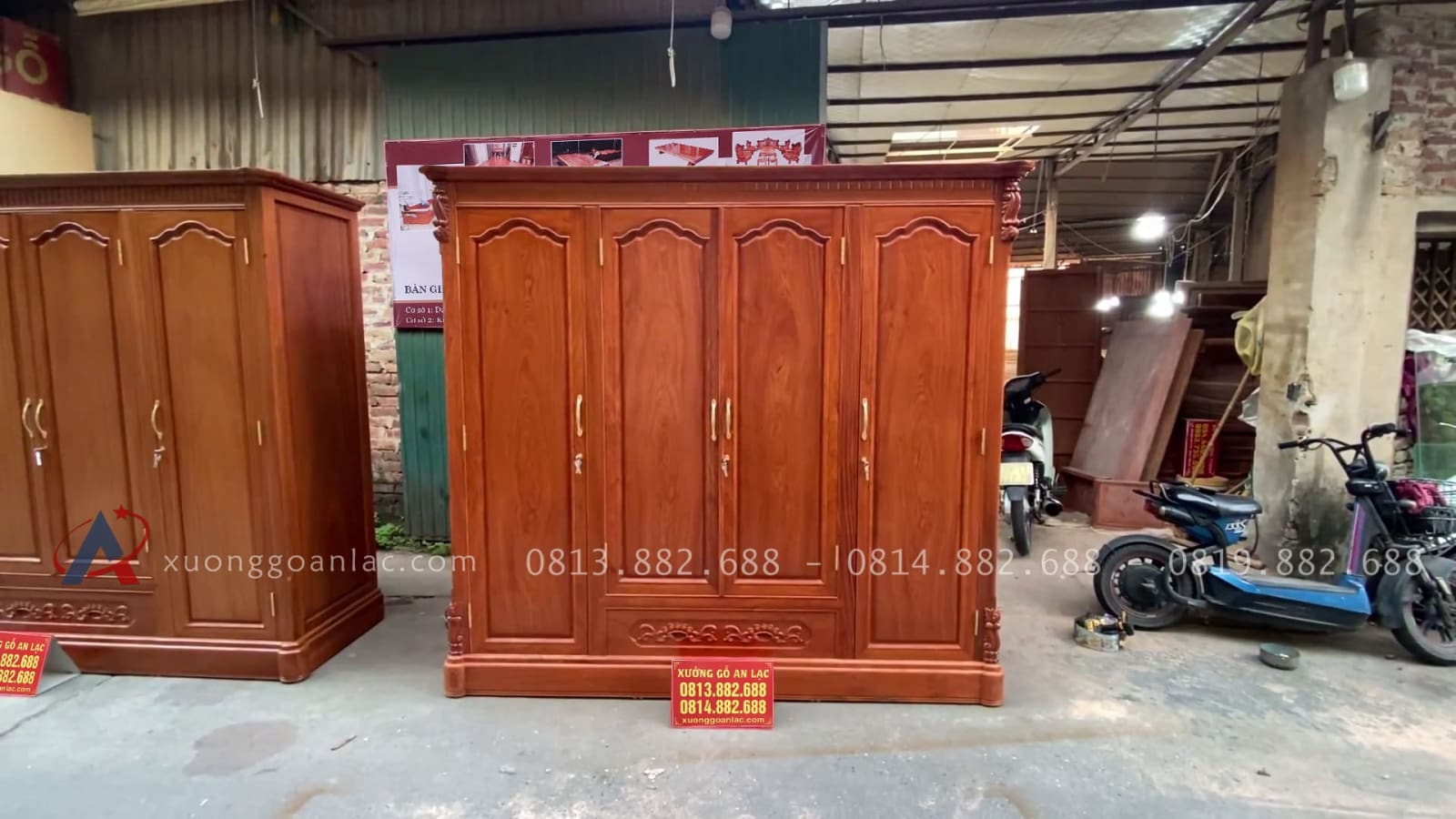 Tủ quần áo 3 buồng 4 cánh hàng vip 9 tủ quần áo gỗ tự nhiên mẫu 3 buồng 4 cánh
