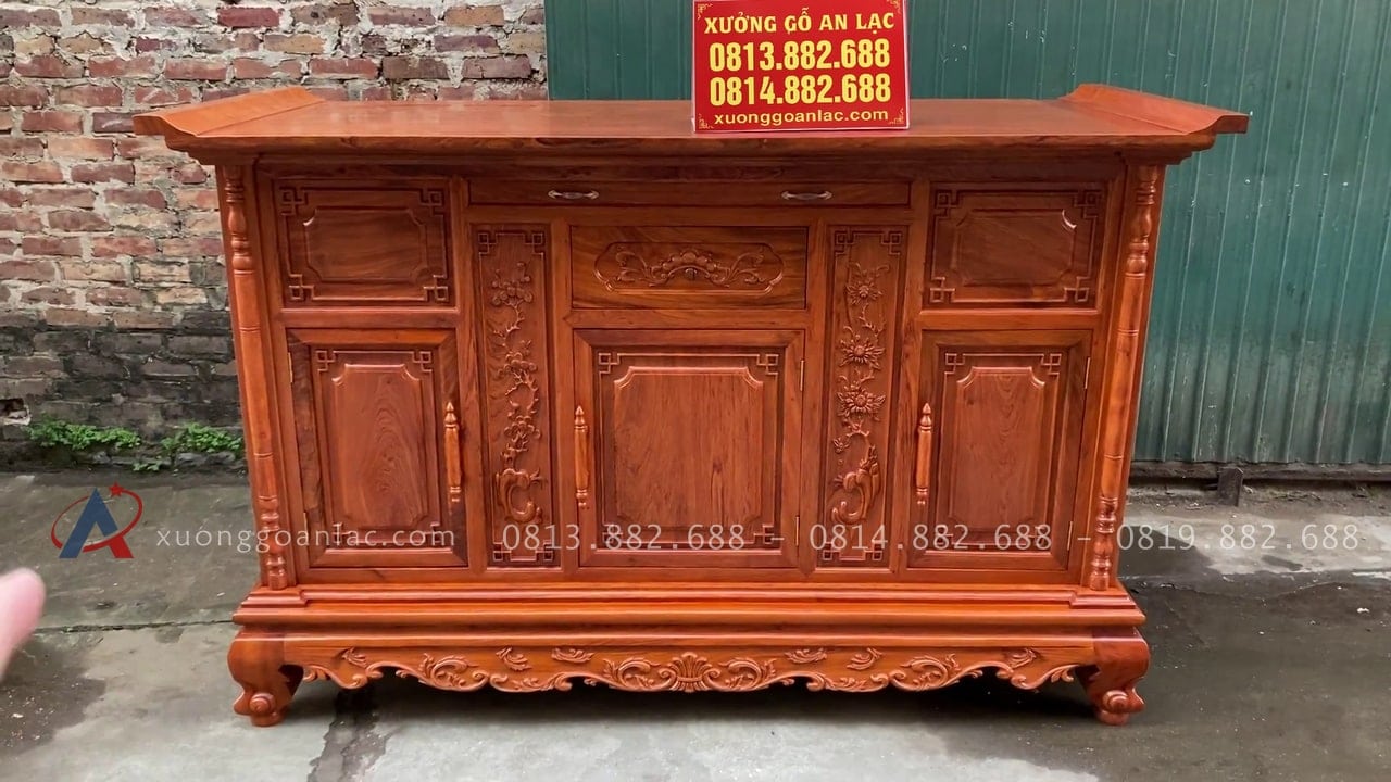 Mẫu tủ thờ gỗ hương đá cao cấp 16 mẫu tủ thờ gỗ hương đá cao cấp