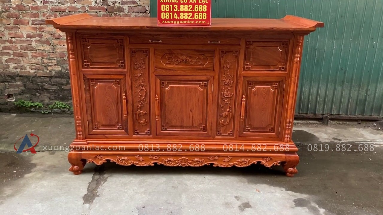 Mẫu tủ thờ gỗ hương đá cao cấp 18 mẫu tủ thờ gỗ hương đá