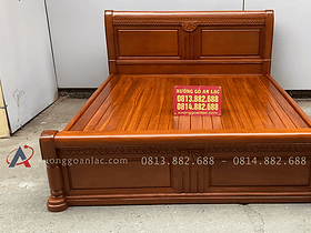 Bộ giường ngủ tủ áo cho phòng ngủ gỗ gõ đỏ 15 mẫu giường ngủ 1m8 x 2m