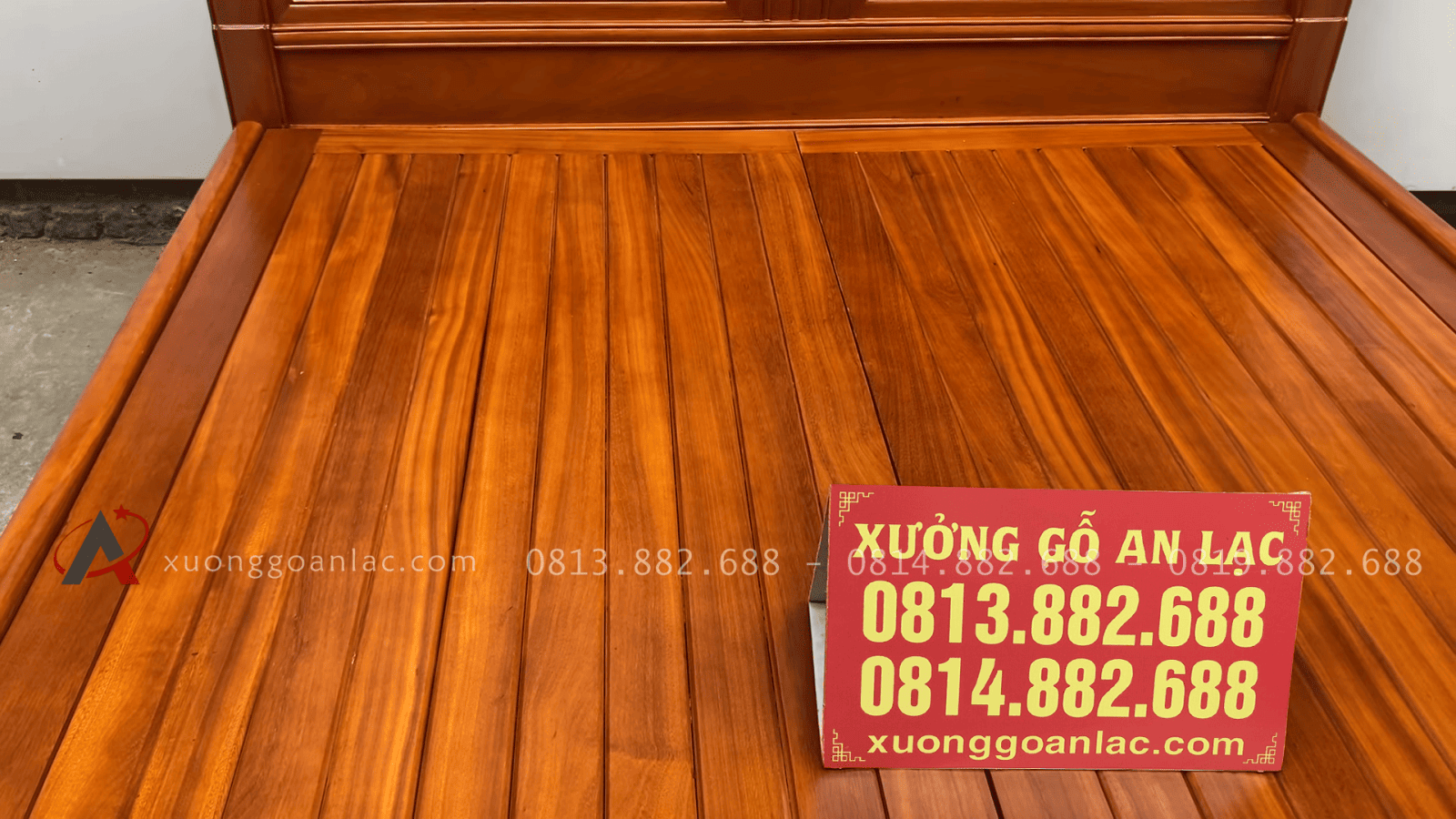 Bộ giường ngủ tủ áo cho phòng ngủ gỗ gõ đỏ 32 giường ngủ dát phản nan