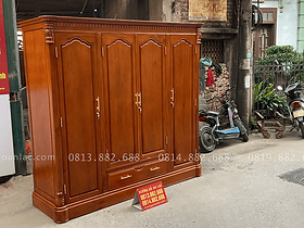 Bộ giường ngủ tủ áo cho phòng ngủ gỗ gõ đỏ 19 mẫu tủ áo hiện đại gỗ gõ đỏ