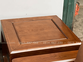 Bộ sofa chân chếch kê hình chữ U gỗ hương đá hàng siêu vip (Anh Đạt - Cao Bằng) 23 mặt đôn góc khuôn tranh vuông 70p