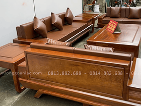 Bộ sofa chân chếch kê hình chữ U gỗ hương đá hàng siêu vip (Anh Đạt - Cao Bằng) 13 mẫu sofa gỗ đóng hộp 6 món
