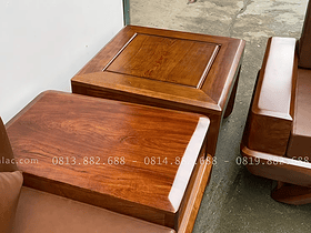 Bộ sofa chân chếch kê hình chữ U gỗ hương đá hàng siêu vip (Anh Đạt - Cao Bằng) 19 thiết kế bệ tay có ngăn kéo