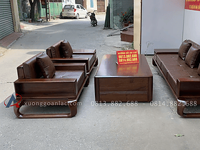 bàn ghế sofa chan xoắn gỗ óc chó nhập khẩu