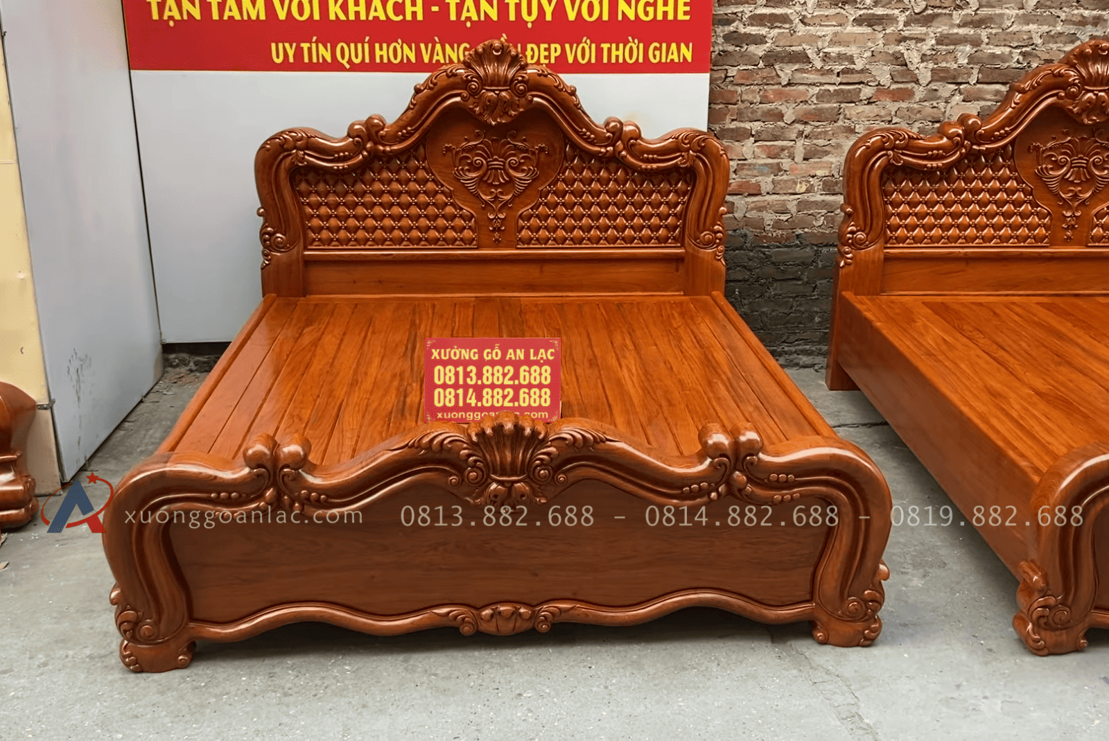 Giường vòm đục trám gỗ Hương Đá 1m8 x 2m 2 mẫu giường louis hoàng gia hoa lá tây