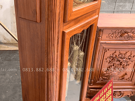 Combo kệ tivi cột nho đục tay dài 2m8 và đồng hồ cây hàng đặt kiểu hiện đại (Chú Hòa - Long Biên) 23 hồi đồng hoofvans liền