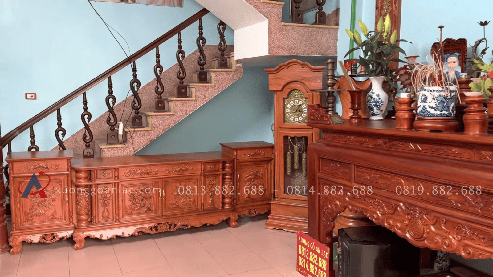 Combo nội thất gỗ hương đá hàng vip cho gia đình cô Hương ở Ninh Bình 22 combo nội thất gỗ hương đá hàng vip