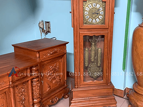 Combo nội thất gỗ hương đá hàng vip cho gia đình cô Hương ở Ninh Bình 17 mẫu đồng hồ cây gỗ hương phụ kiện đồng giả cổ